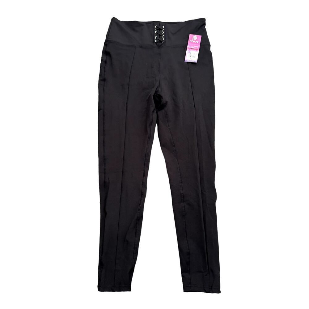 Pop Fit Clothing Skyscraper Leggings in Black, Size XL